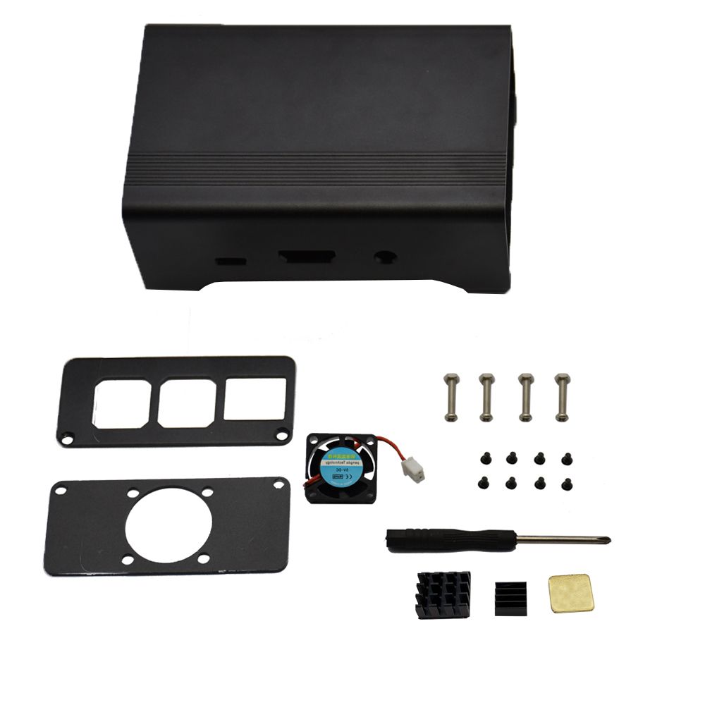 Black--Silver-Aluminum-Alloy-Protective-Case--Cooling-Fan--Heatsink-Kit-For-Raspberry-Pi-3B-1456169