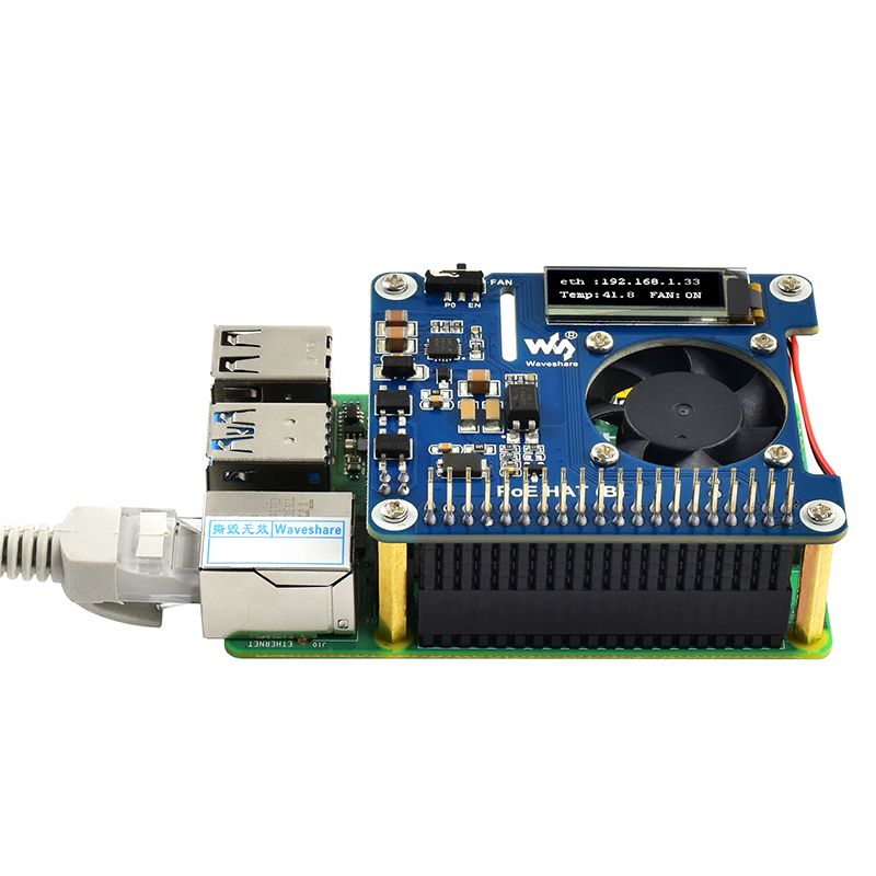 Catda-C2666-POE-HAT-Power-Over-Ethernet-HAT-802-3af-Compliant-with-OLED-realtime-Monitoring-for-Rasp-1748704
