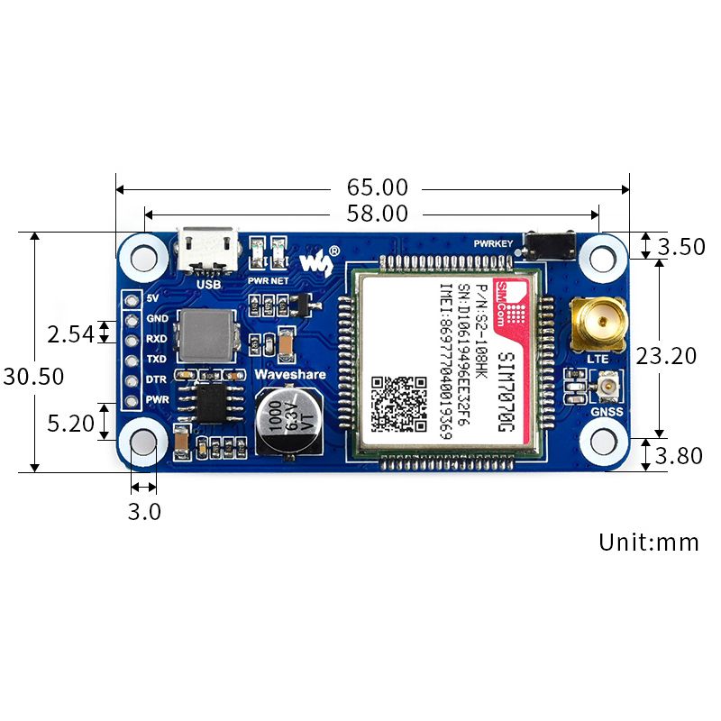Catda-SIM7070G-NB-IoT--Cat-M--GPRS--GNSS-HAT-for-Raspberry-Pi-Global-Band-Support-For-Raspberry-4B-1774633