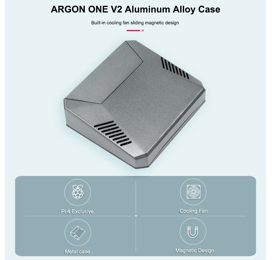 Caturda-C2157-Argon-V2-Grey-Aluminum-Alloy-Full-Metal-Cover--With-Cooling-Fan-OnOff-Switch-Argon-for-1717296