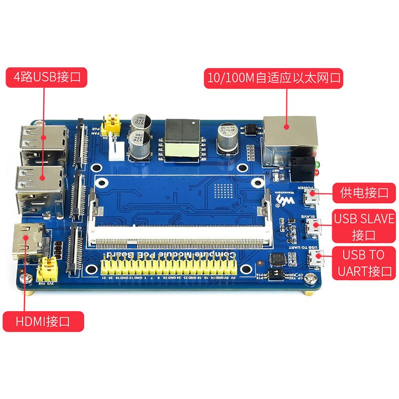 Caturda-C2700-CM33Lite33-Calculate-Module-Base--With-POE-Multi-Port-Expansion-Board-for-Raspberry-Pi-1717650