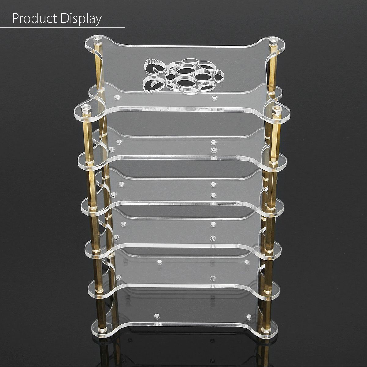 Clear-Acrylic-5-Layer-Cluster-Case-Shelf-Stack-For-Raspberry-Pi-432-B-and-B-1156903