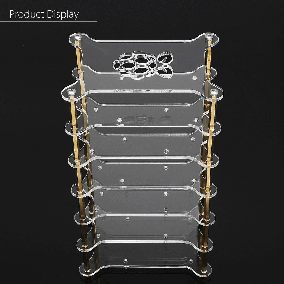 Clear-Acrylic-6-Layer-Cluster-Case-Shelf-Stack-For-Raspberry-Pi-432-B-and-B-1156929