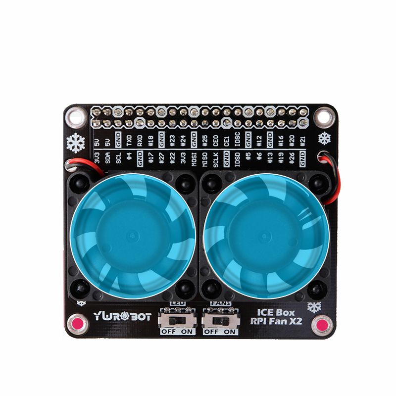 Dual-Cooling-Fan-Expansion-Board-for-Raspberry-Pi-4B-with--White-LED-Atmosphere-Lamp-Heatsink-1660720