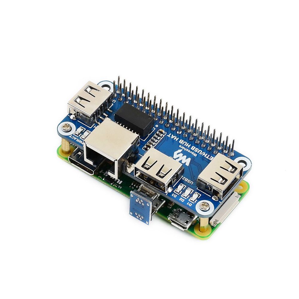 EthernetUSB-HUB-HAT-for-Raspberry-Pi-4Zero-W-USB-to-Ethernet-1x-RJ45-Ethernet-Port--3x-USB-Ports-1671994