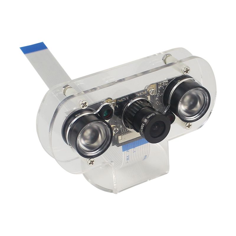 Night-Vision-Camera-Module--Lamp-with-Acrylic-Holder-Bracket-with-HeatSink-for-Raspberry-Pi-1668612