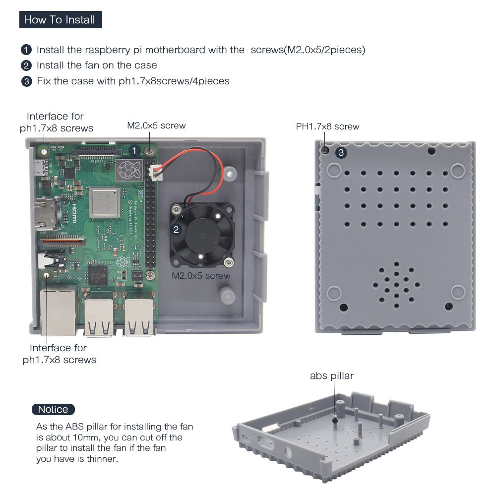 SNESPi-NESPi-Case-Enclosure--Cooling-Fan--3pcs-Heatsink-For-Raspberry-Pi-3-model-B3B2BB-1308840
