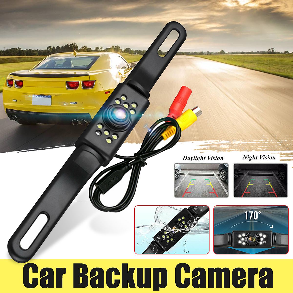 170deg-Car-Rear-View-Reverse-Backup-Parking-Camera-HD-Night-Vision-Waterproof-9LED-1769594