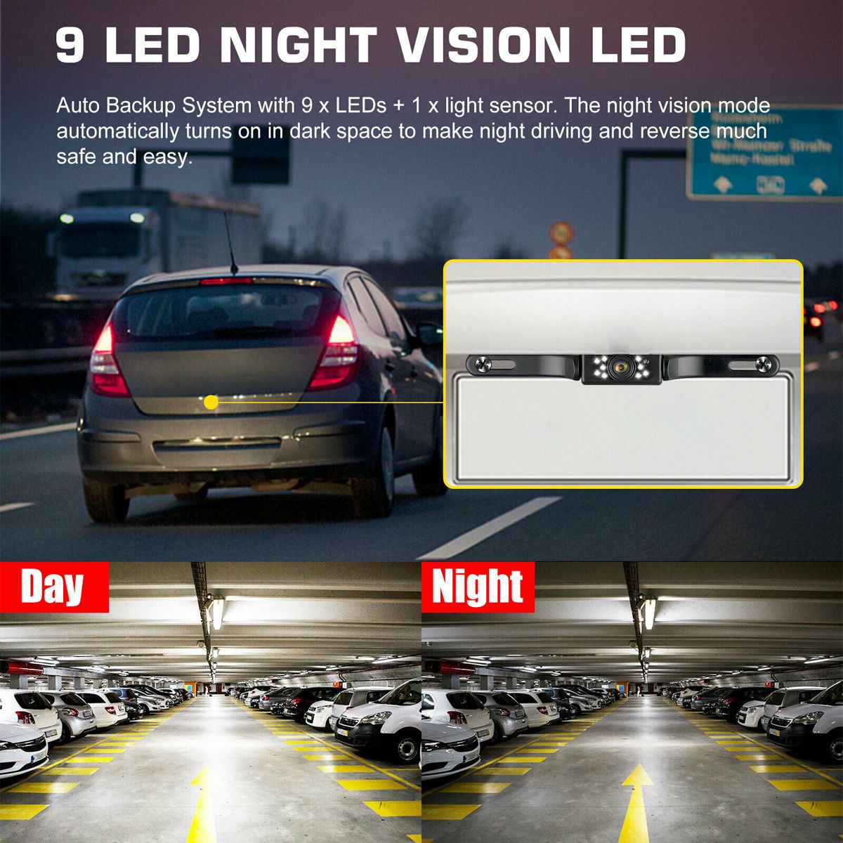170deg-Car-Rear-View-Reverse-Backup-Parking-Camera-HD-Night-Vision-Waterproof-9LED-1769594