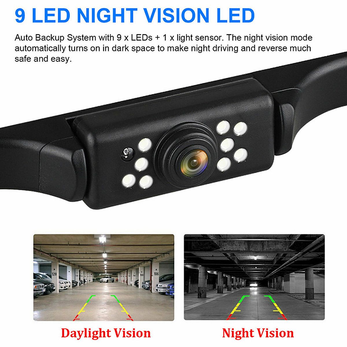 170deg-Car-Rear-View-Reverse-Backup-Parking-Camera-HD-Night-Vision-Waterproof-9LED-1769594