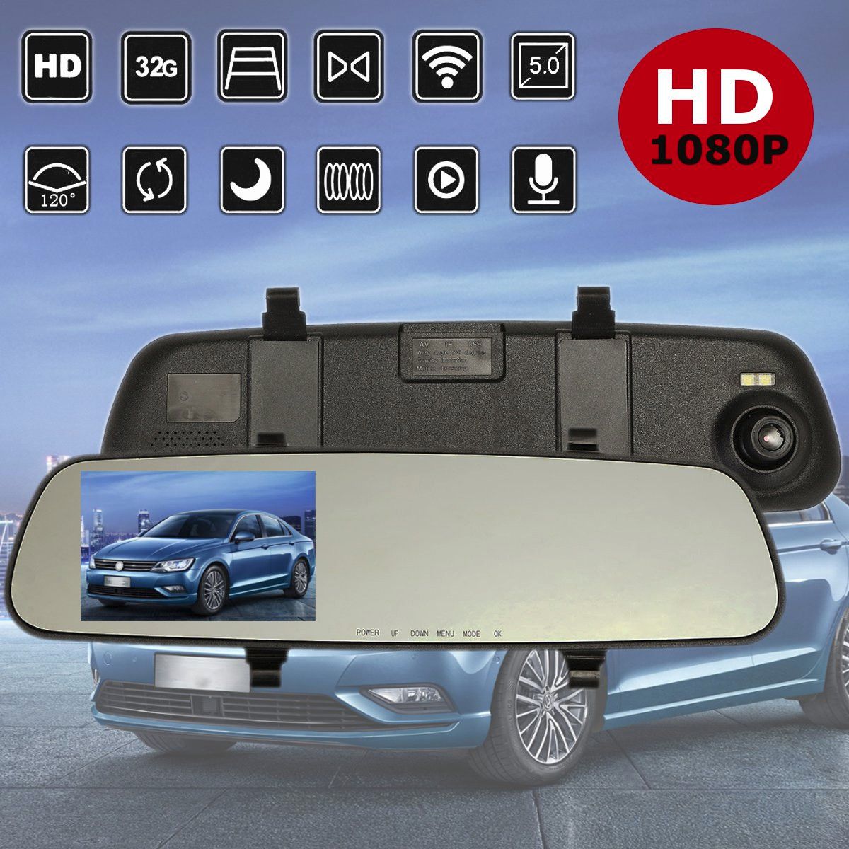 24-Inch-Car-DVR-Rear-View-Mirror-1080P-Android-Front-Rear-Camera-Recorder-1121517