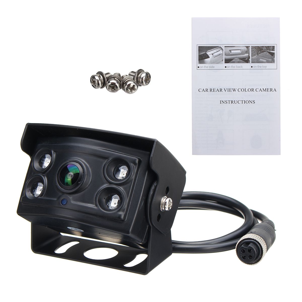 4-Pin-CCD-150deg-4-LED-Night-Vision-Waterproof-Car-Rear-View-Camera-For-Truck-1418876