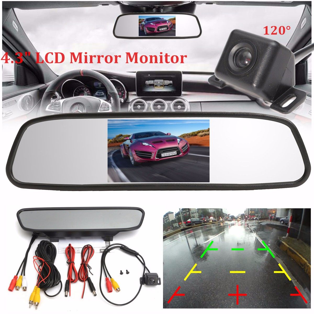43-Inch-Car-Rear-View-HD-Display-Monitor-Mirror-Dash-DVR-Reversing-Cam-Car-Camera-Kit-1379206
