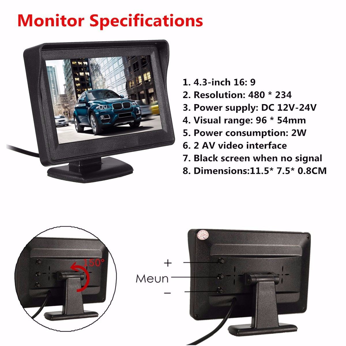 43inch-Car-TFT-LCD-Monitor-Mirror-And-170ordm-HD-Reverse-Rear-View-Backup-Camera-Kit-1190028