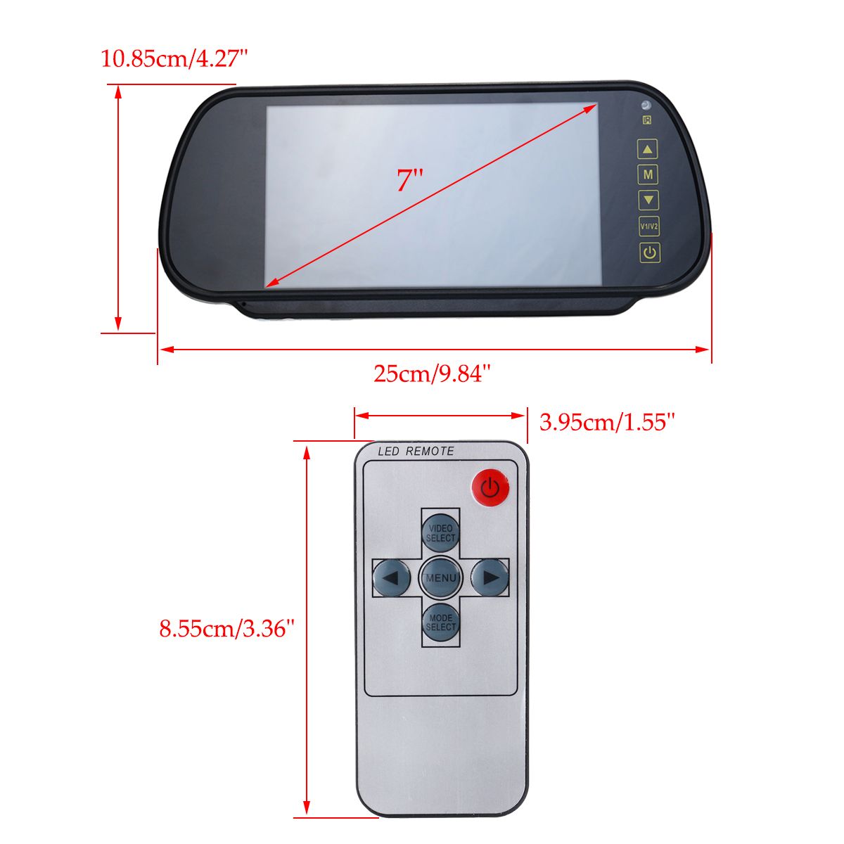 7-Inch-LCD-Mirror-Monitor-Car-Rear-View-Kit-Reverse-Backup-Parking-Camera-170-Degree-IP67-1284261