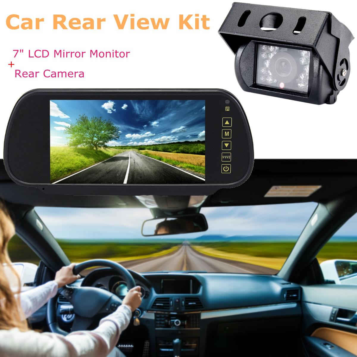 Car-Rear-View-Kit-7-Inch-LCD-Mirror-Monitor-Reverse-Back-Park-18-IR-LED-120deg-Camera-1208925