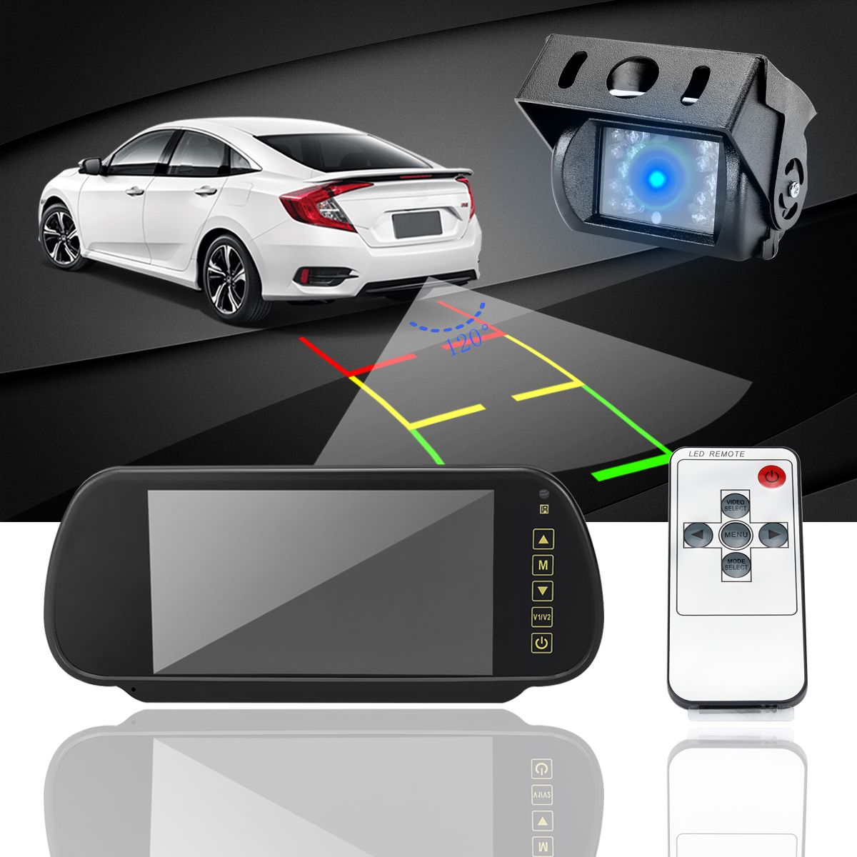 Car-Rear-View-Kit-7-Inch-LCD-Mirror-Monitor-Reverse-Back-Park-18-IR-LED-120deg-Camera-1208925