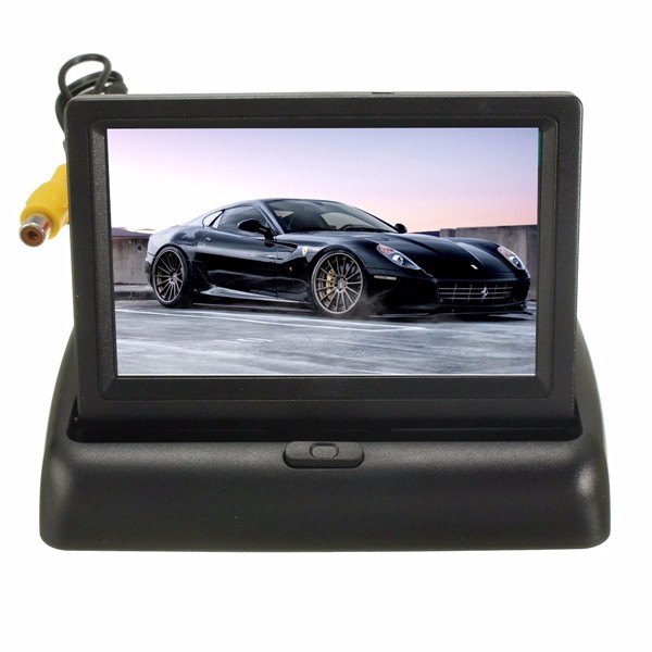 Car-Wireless-IR-Rear-View-Backup-Reversing-Camera-Kit-Foldable-LCD-43-Inch-Monitor-995362