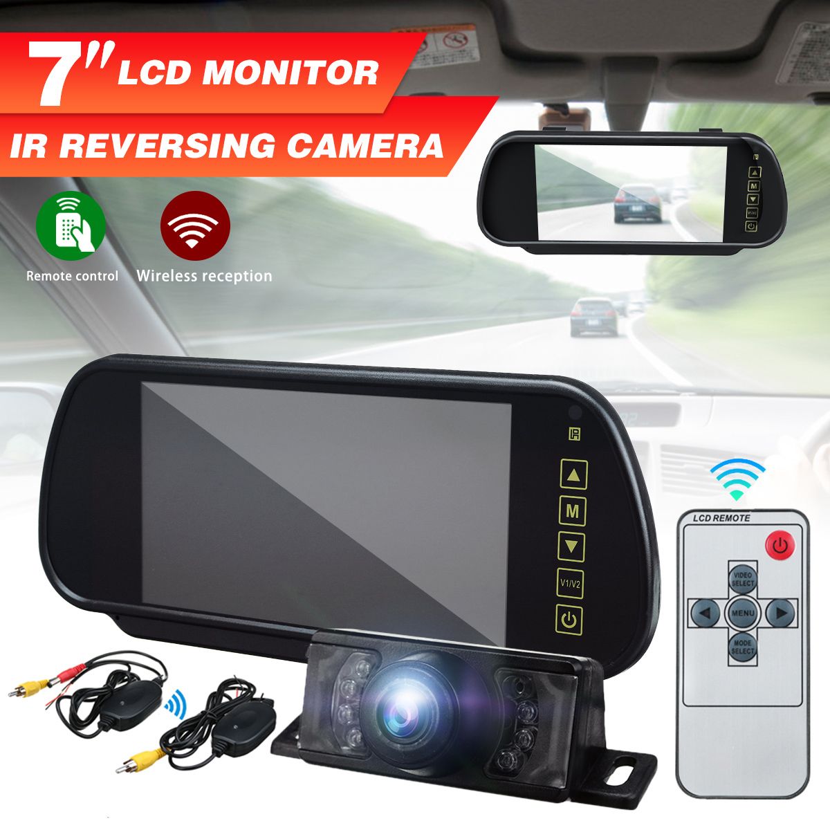 Wireless-7Inch-LCD-Mirror-Monitor-Car-Rear-View-IR-Reversing-Camera-Night-Vision-1769661