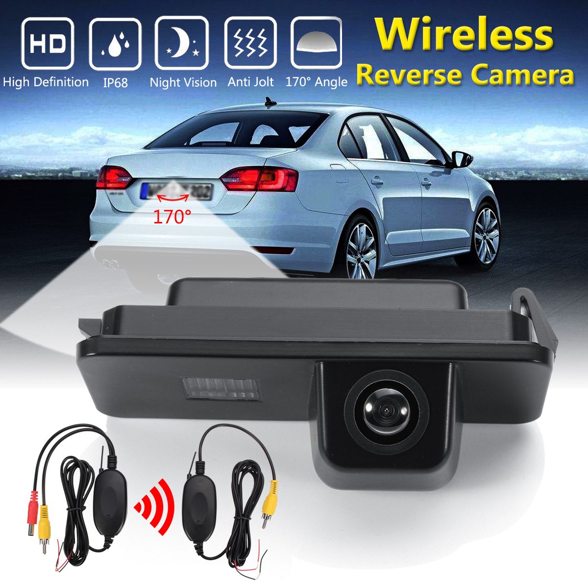 Wireless-Car-CCD-Reverse-Rear-Camera--Night-Vision-for-VW-Golf-MK4-Seat-Altea-1242741