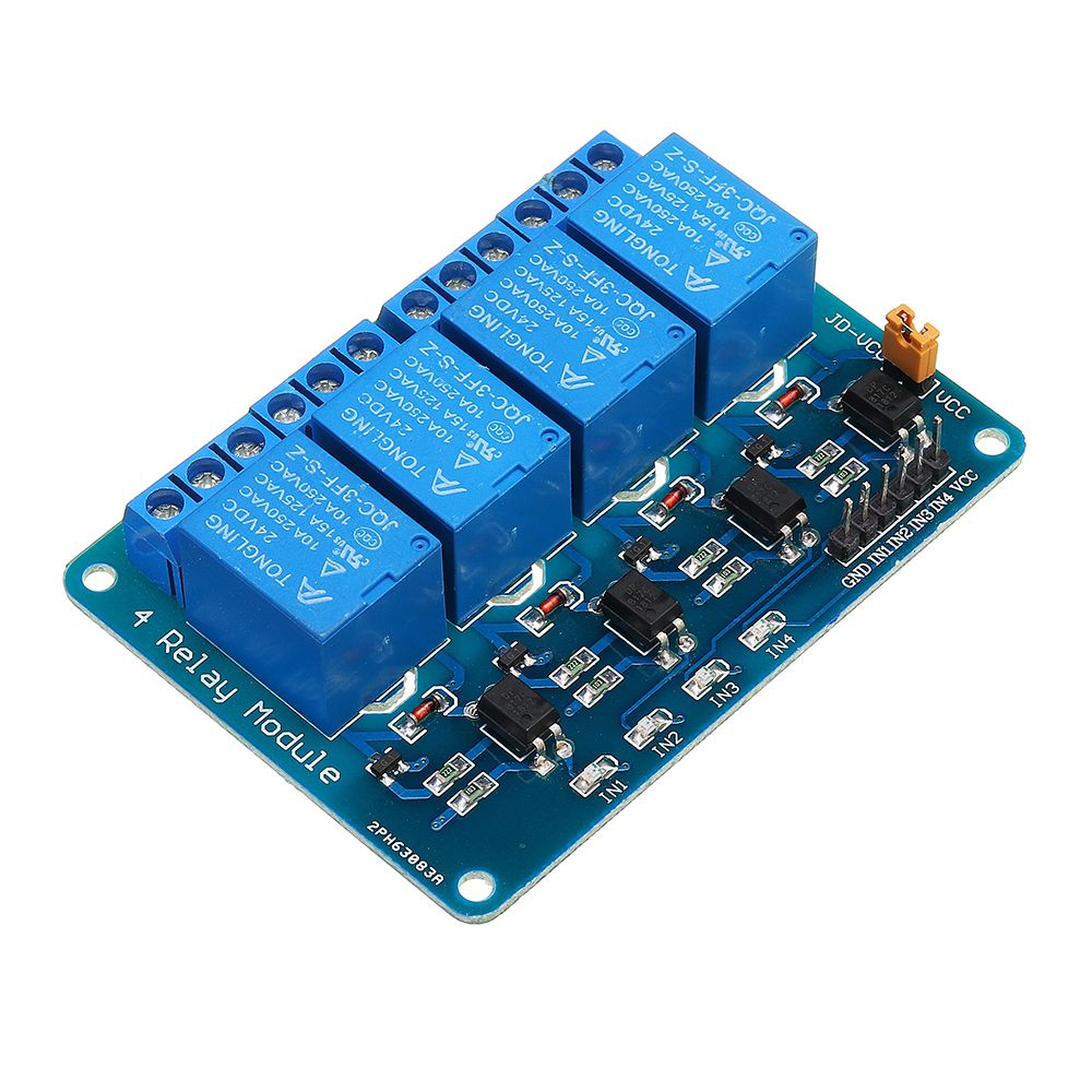 10pcs-24V-4-Channel-Relay-Module-For-PIC-ARM-DSP-AVR-MSP430-1493561