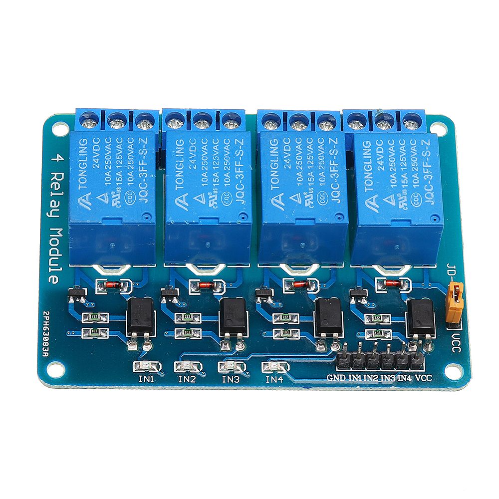 10pcs-24V-4-Channel-Relay-Module-For-PIC-ARM-DSP-AVR-MSP430-1493561