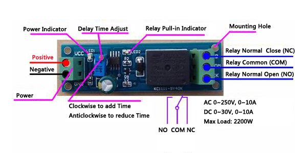 3pcs-Delay-Timer-Switch-Adjustable-0-10sec-With-NE555-Electrical-Input-12V-10A-1090439