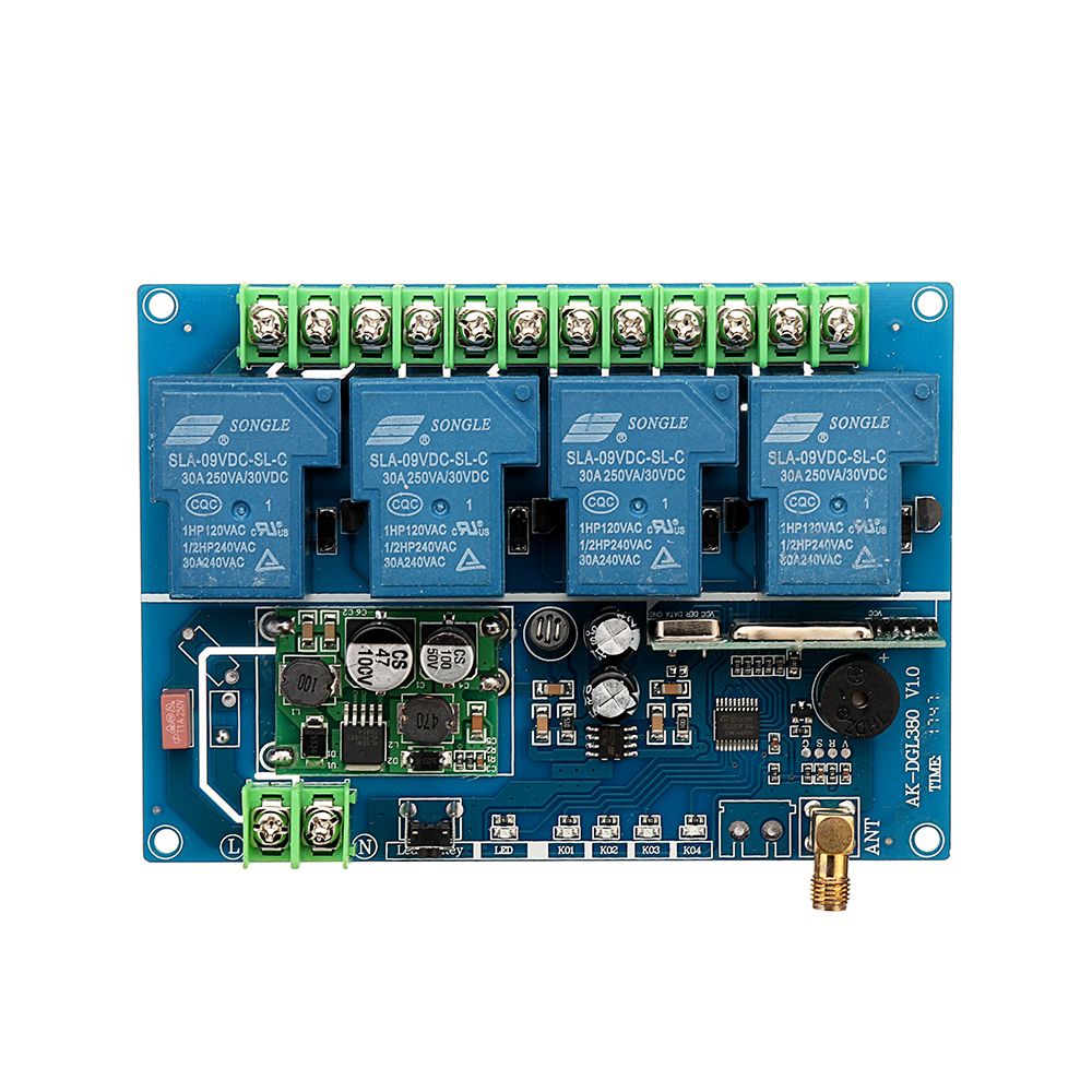 433MHz-4CH-Channel-Remote-Control-Switch-Module-Learning-Code-DC12-48V-180-700W-30A-Four-Way-Relay-1337457