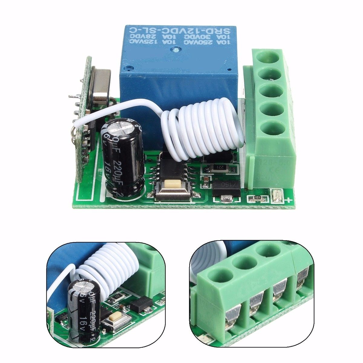 50pcs-DC12V-10A-1CH-433MHz-Wireless-Relay-RF-Remote-Control-Switch-Receiver-Module-1373878