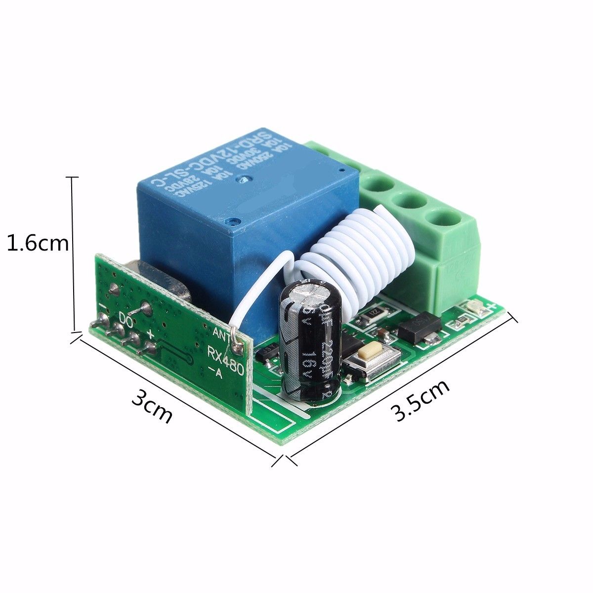 50pcs-DC12V-10A-1CH-433MHz-Wireless-Relay-RF-Remote-Control-Switch-Receiver-Module-1373878