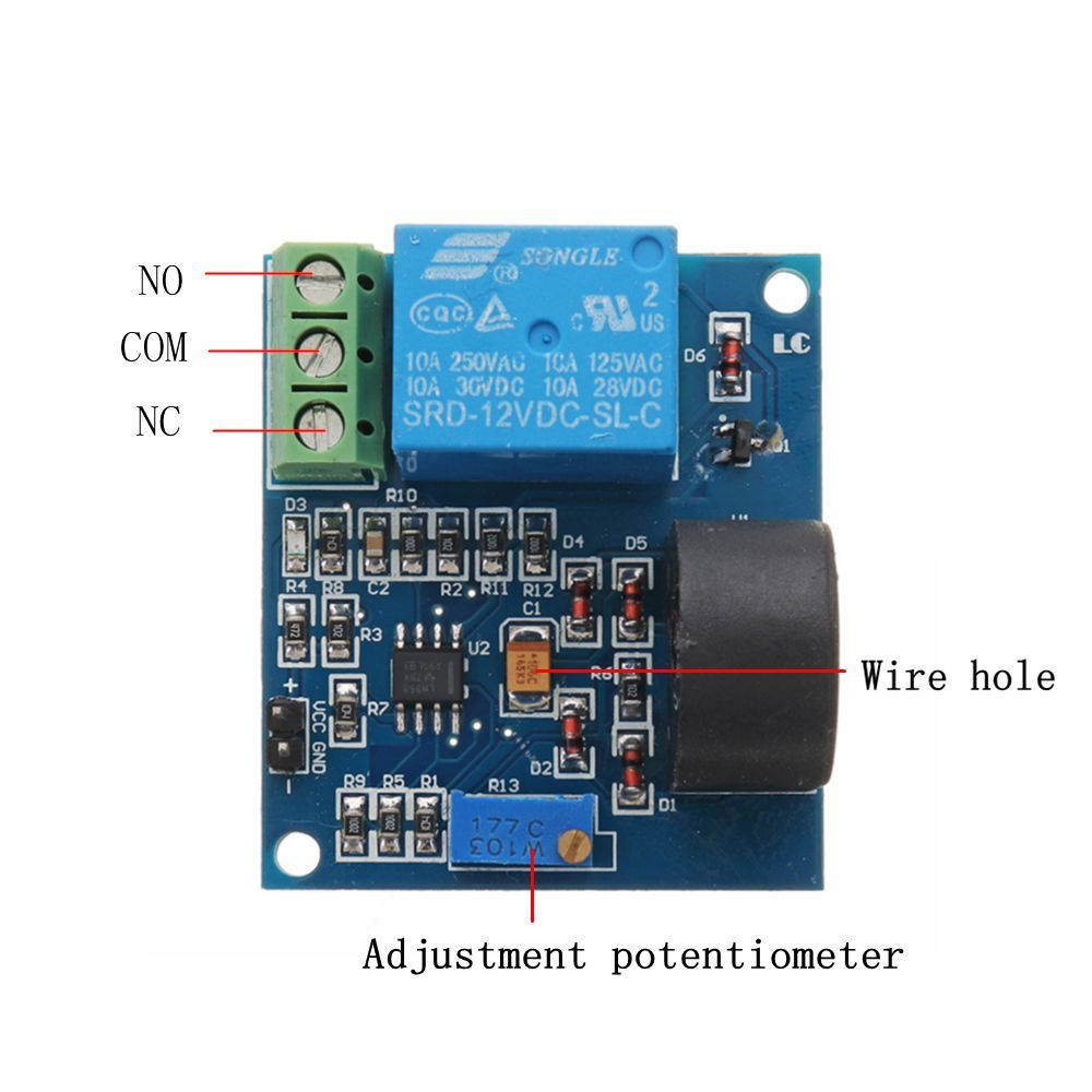 5Pcs-DC-12V-5A-Overcurrent-Protection-Sensor-Module-AC-Current-Detection-Relay-Module-Switch-Output-1361909