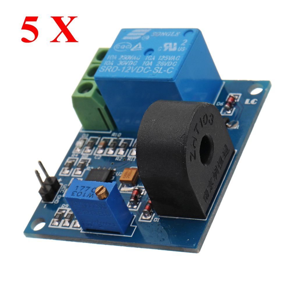 5Pcs-DC-12V-5A-Overcurrent-Protection-Sensor-Module-AC-Current-Detection-Relay-Module-Switch-Output-1361909