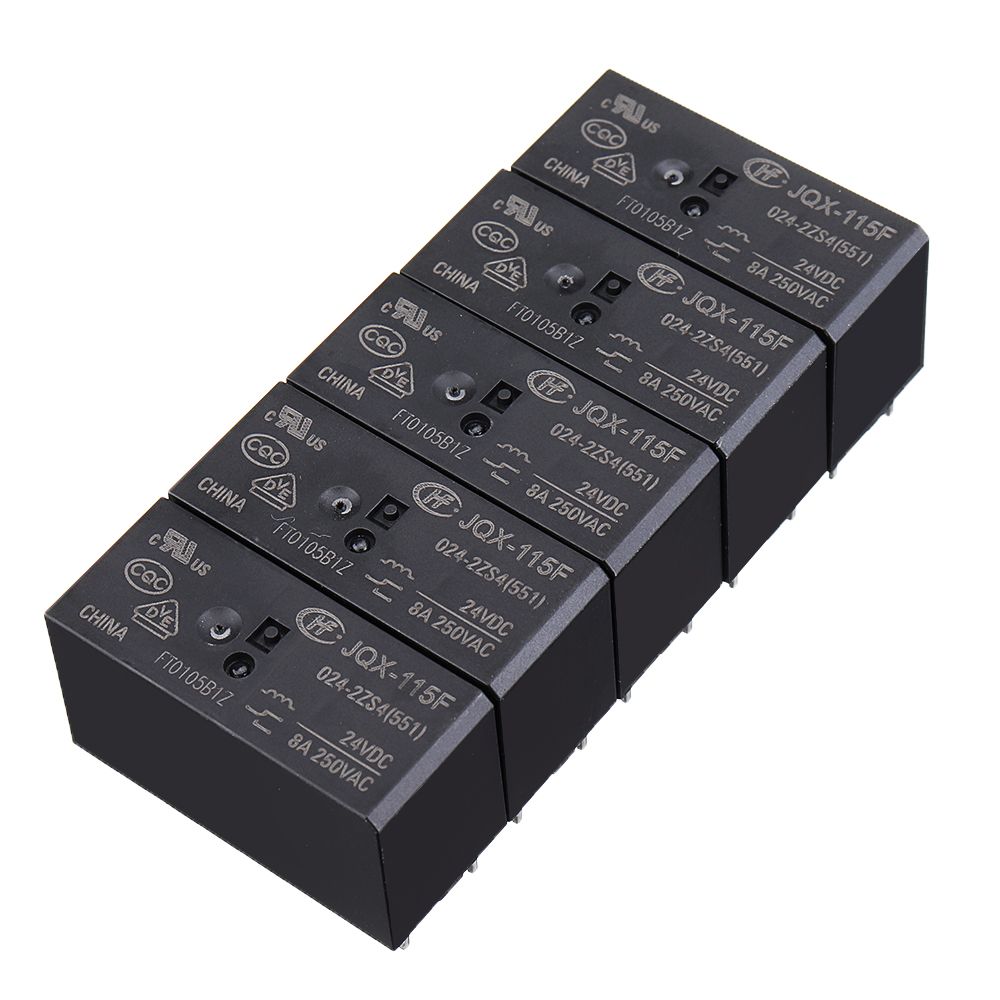 5Pcs-HF115F-JQX-115F--005-012-024-2ZS4-8A-8Pin-Relay-Module-1557231