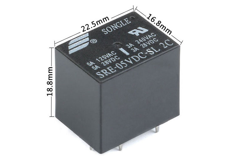 5Pcs-SRE-05V-12V-24VDC-SL-2C-Relay-Module-3A-8PIN-1543156