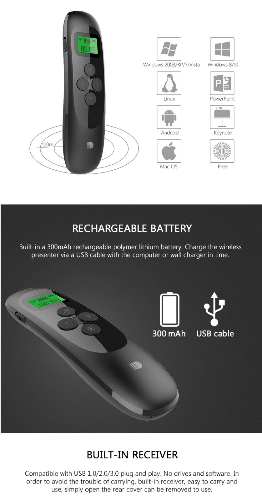 Doosl-DSIT021-24G-Wireless-Laser-Pointer-Presenter-Remote-Control-with-Time-Display-for-PPT-Speech-M-1348373