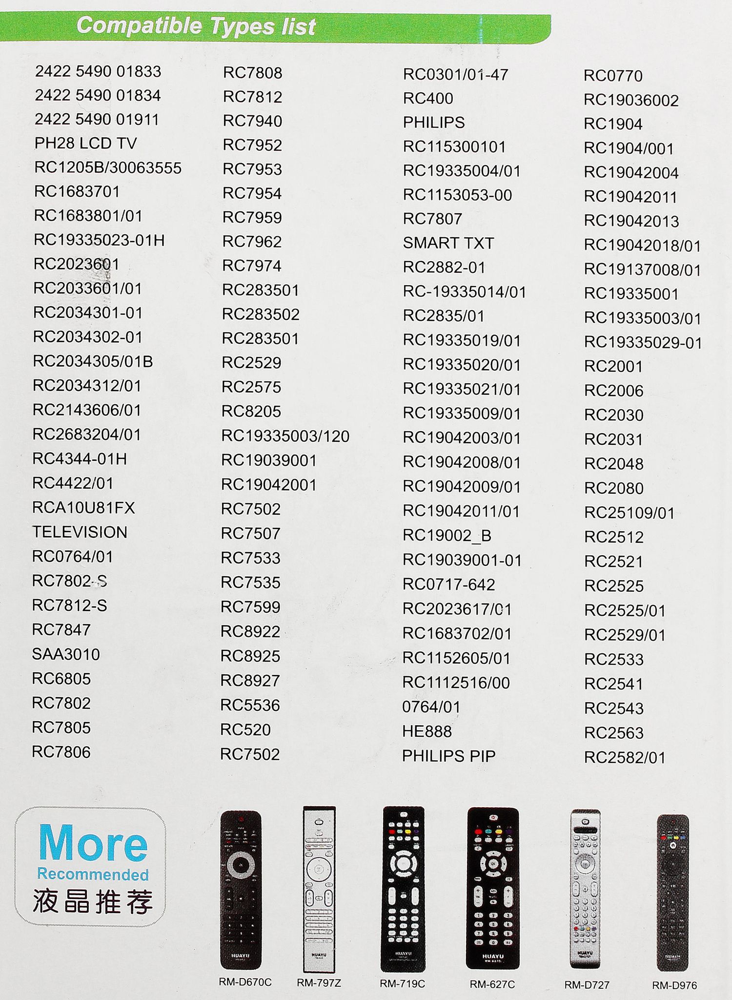 HUAYU-RM-631-Replacement-Remote-Control-for-Philips-TV-RC168370101-RC1683702-01-1168032