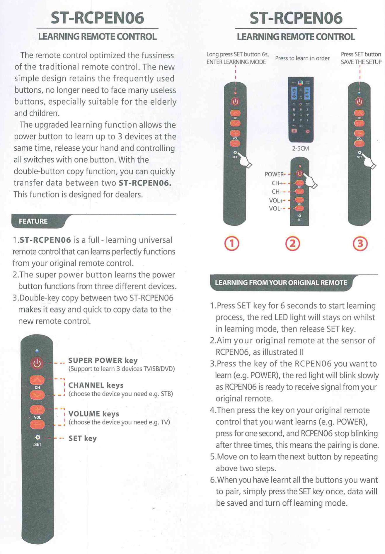 IHANDY-RCPEN06-6-Keys-Universal-Learning--Remote-Control-for-SAT-DVD-TV-1494692