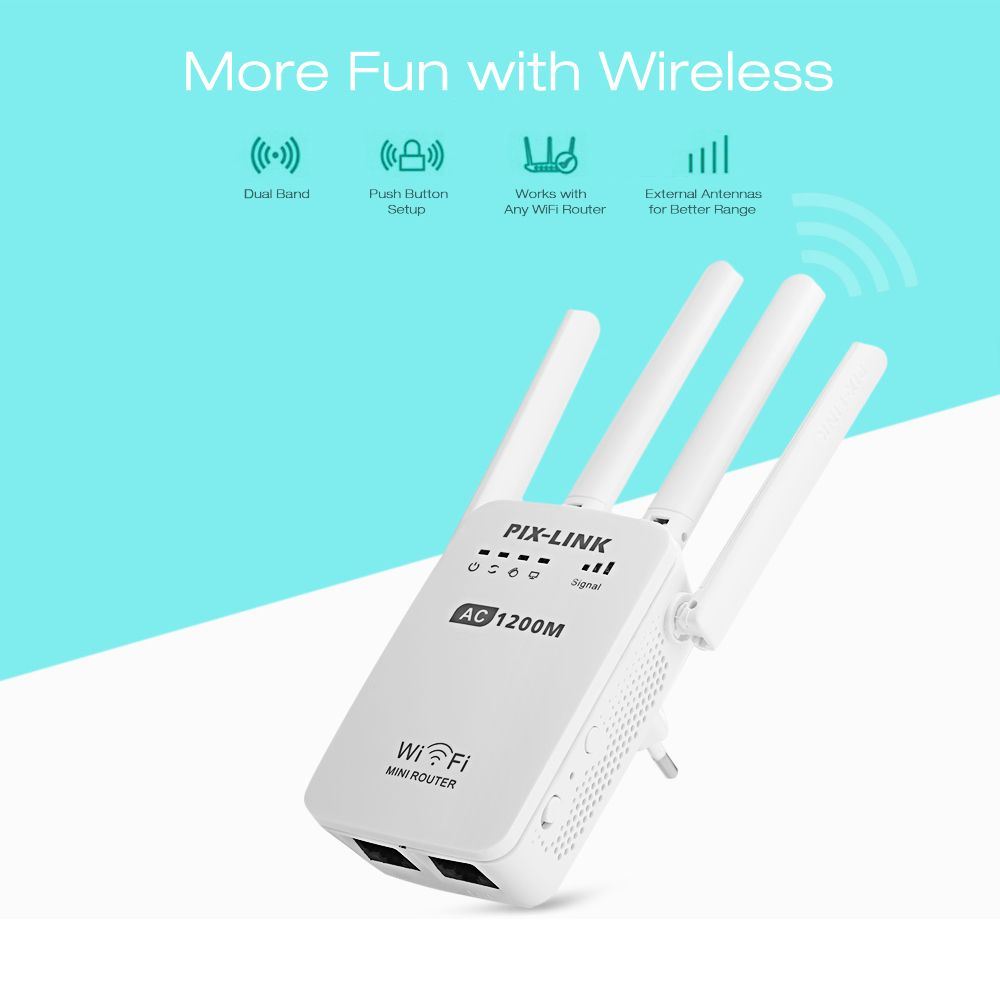 PIX-LINK-1200Mbps-Dual-Band-Wireless-Wi-Fi-AP-WiFi-Repeater-Extender-Wall-Plug-Router-Amplifier-Sign-1691587