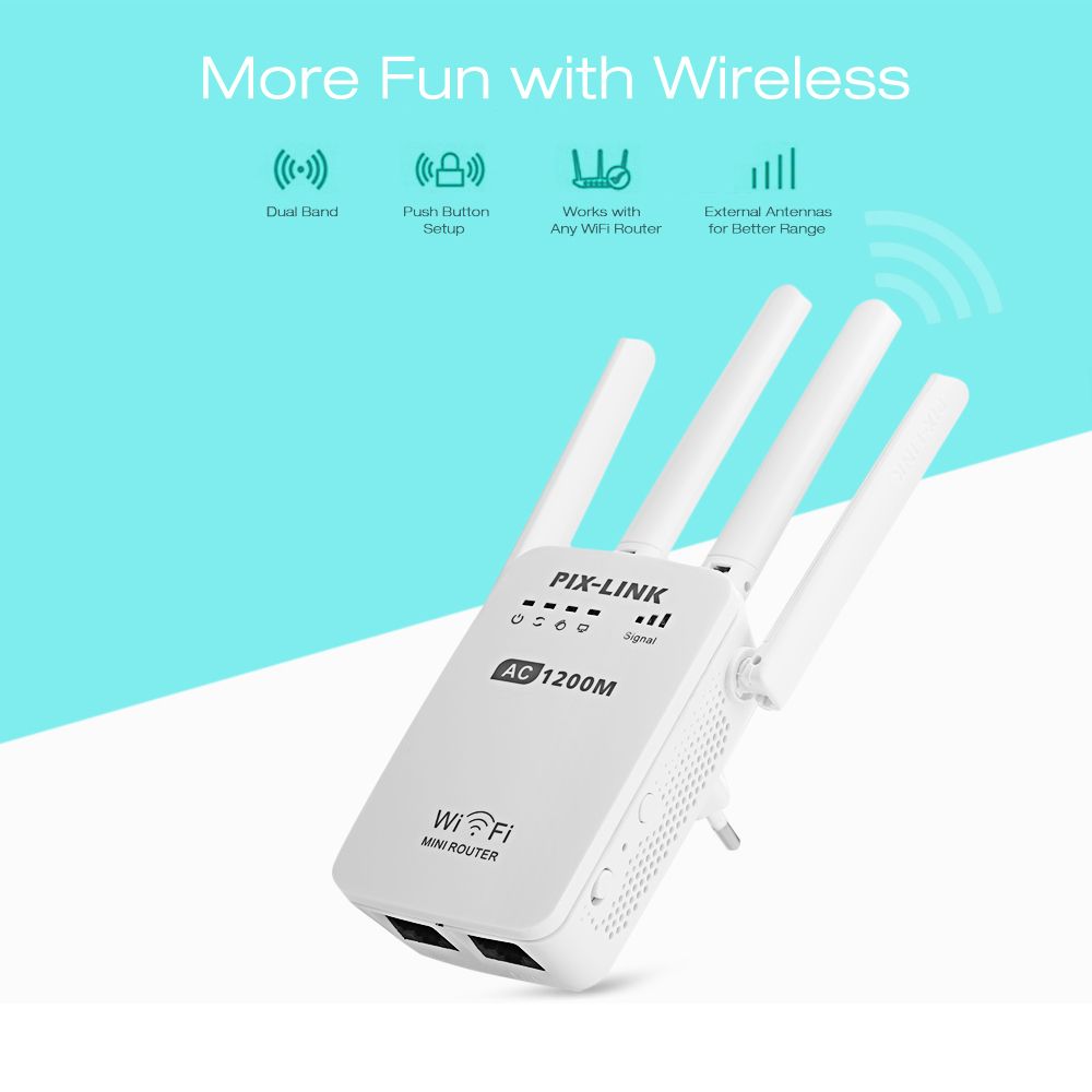 PIX-LINK-1200Mbps-Dual-Band-Wireless-Wi-Fi-AP-WiFi-Repeater-Extender-Wall-Plug-Router-Amplifier-Sign-1691587