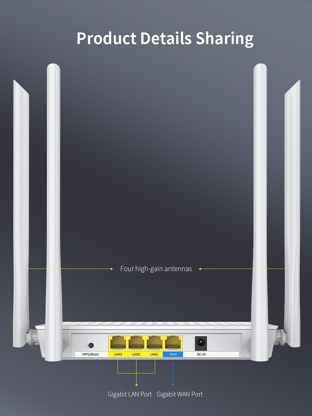 COMFAST-CF-N3-V3-Wireless-WiFi-Router-Mobile-Router-4Port-1200Mbps-Wireless-Signal-Booster-Gigabit-E-1735530