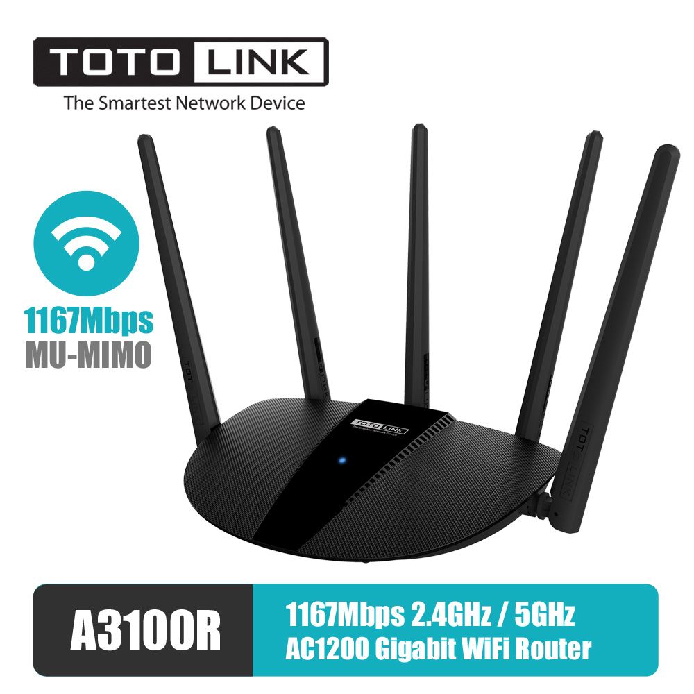 TOTOLINK-A3100R-Router-Wave-2-Wifi-Router-Gigabit-1167-Mbps-MU-MIMO-5--5dBi-Fixed-Antennas-1716508