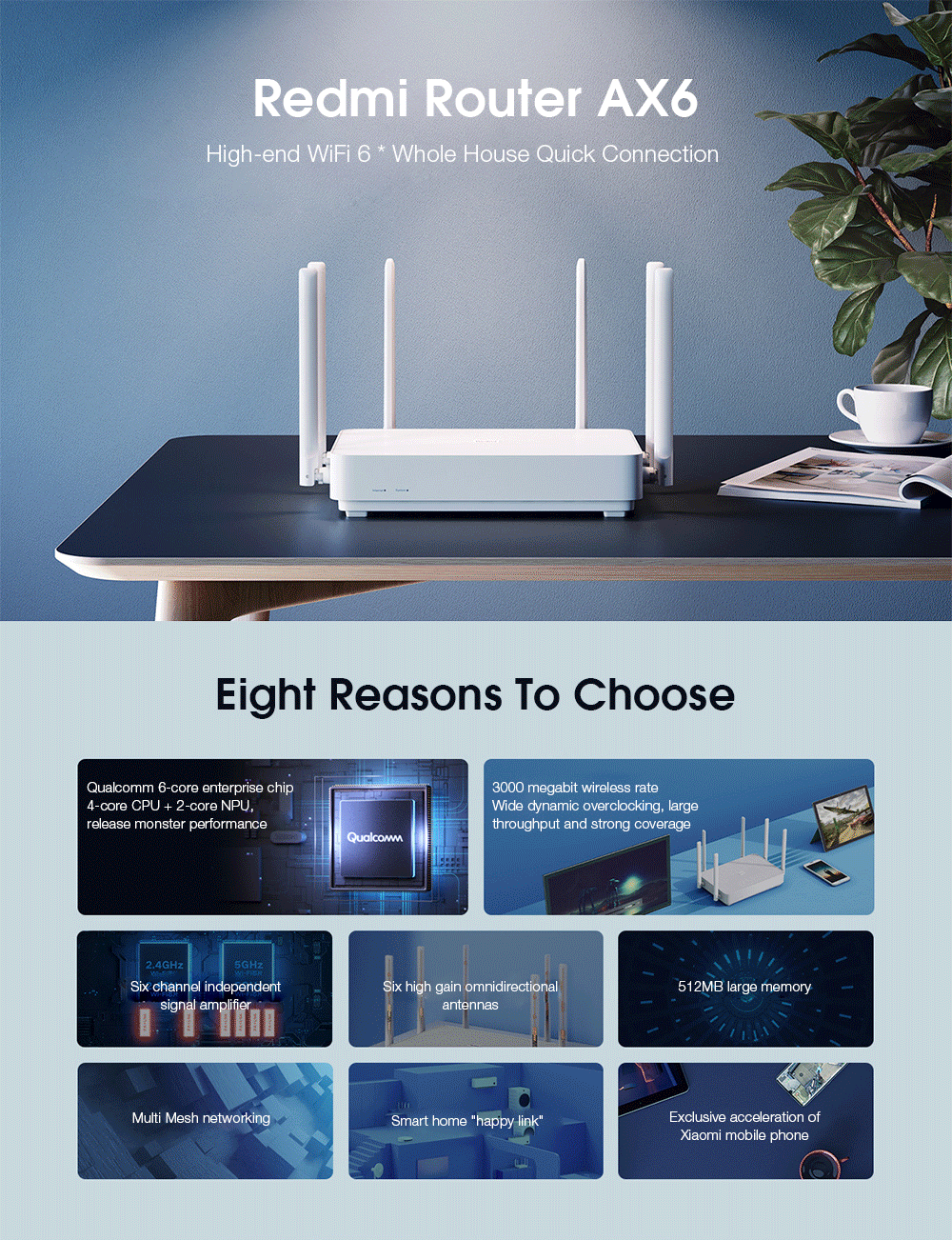 Xiaomi-Redmi-AX6-Router-4-Core-WiFi6-Dual-Band-Wireless-WiFi-Router-Support-Mesh-OFDMA-2402MBps-512M-1729610