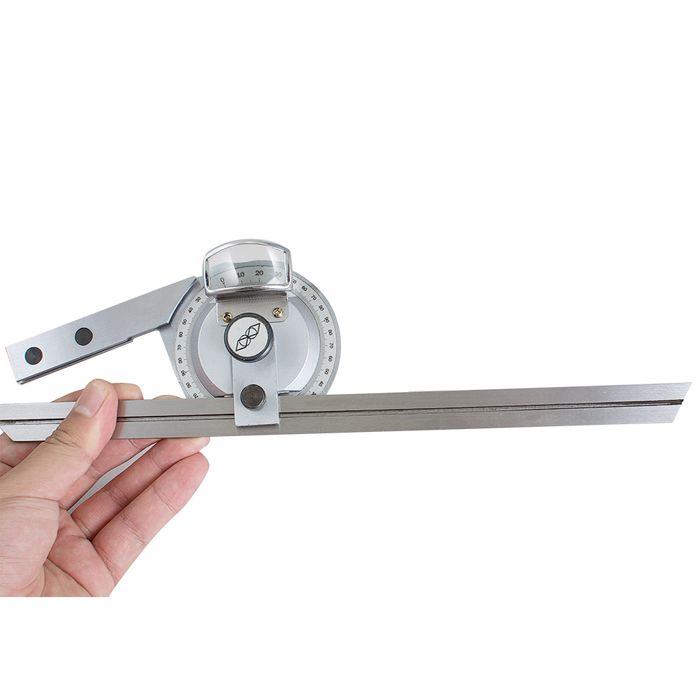 0-360deg-Stainless-Steel-Universal-Bevel-Protractor-Angle-Finder-Angular-Dial-Ruler-Goniometer-with--1137356