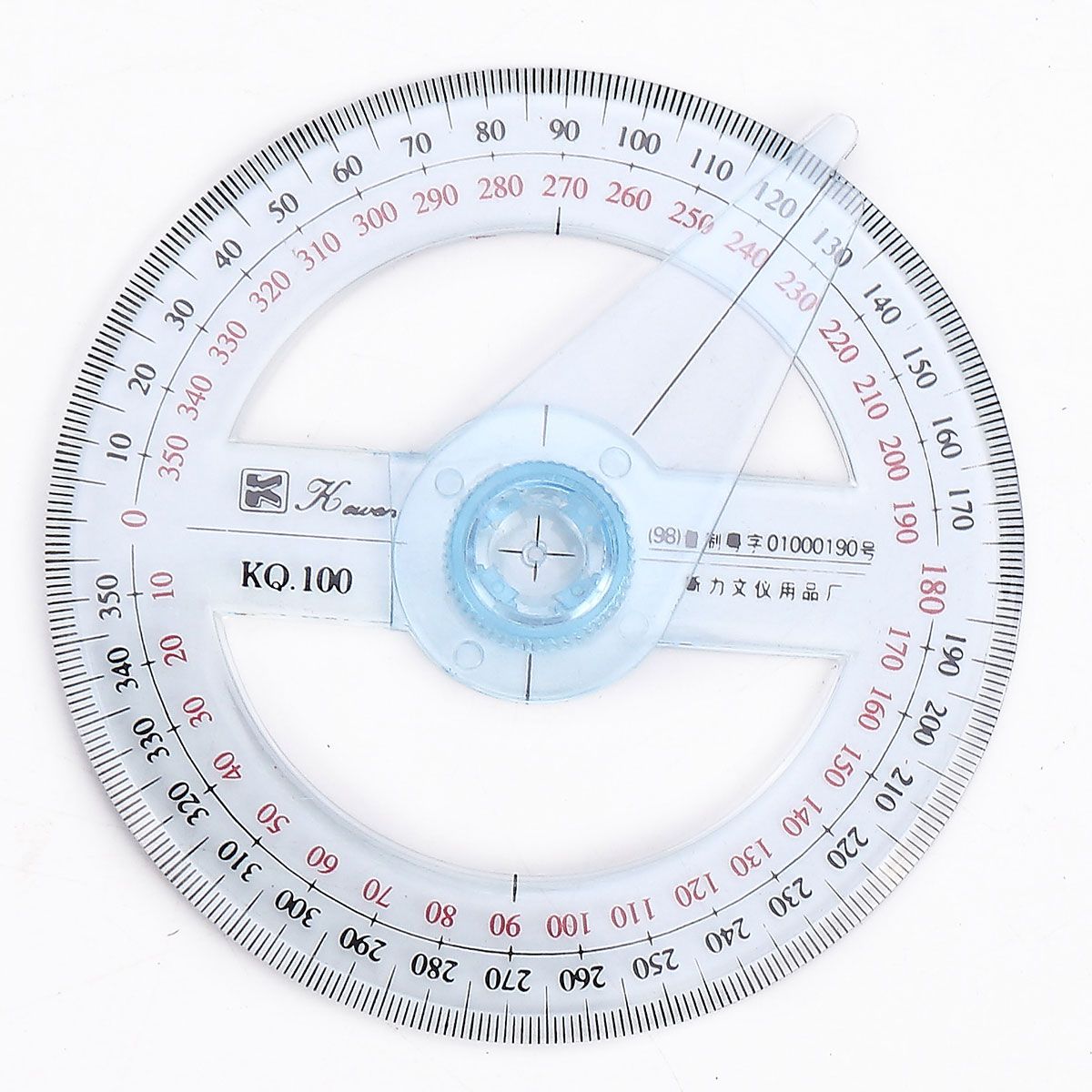 10cm-Plastic-360-Degree-Protractor-Ruler-Angle-Finder-Swing-Arm-School-Office-1052393