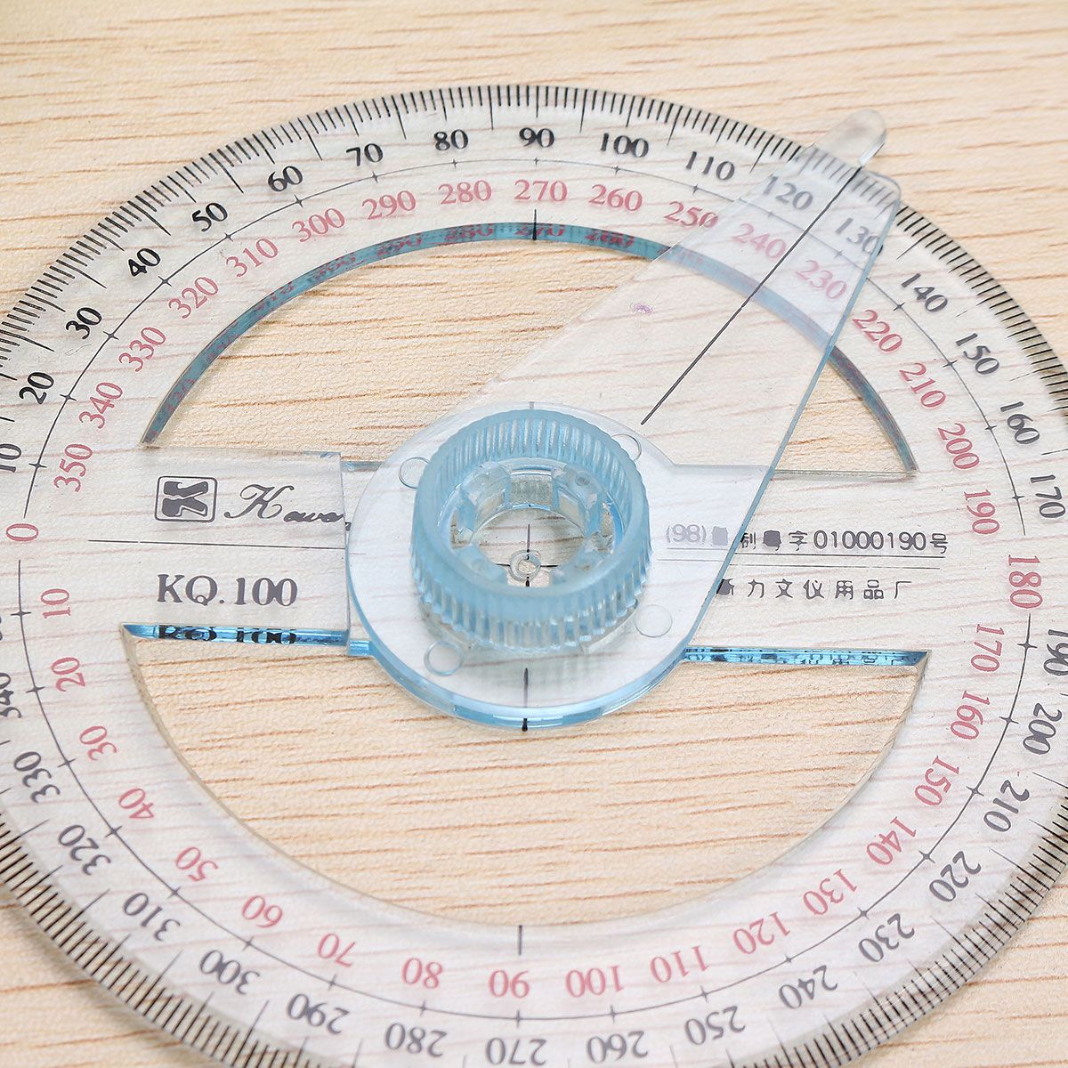 10cm-Plastic-360-Degree-Protractor-Ruler-Angle-Finder-Swing-Arm-School-Office-1052393