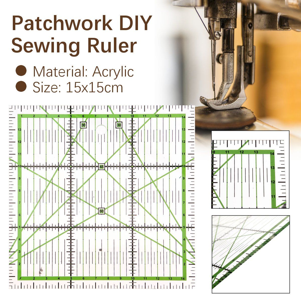 15-x15cm-Acrylic-Patchwork-Sewing-Ruler-Fabric-Tailor-Craft-DIY-Measuring-Tool-1713767