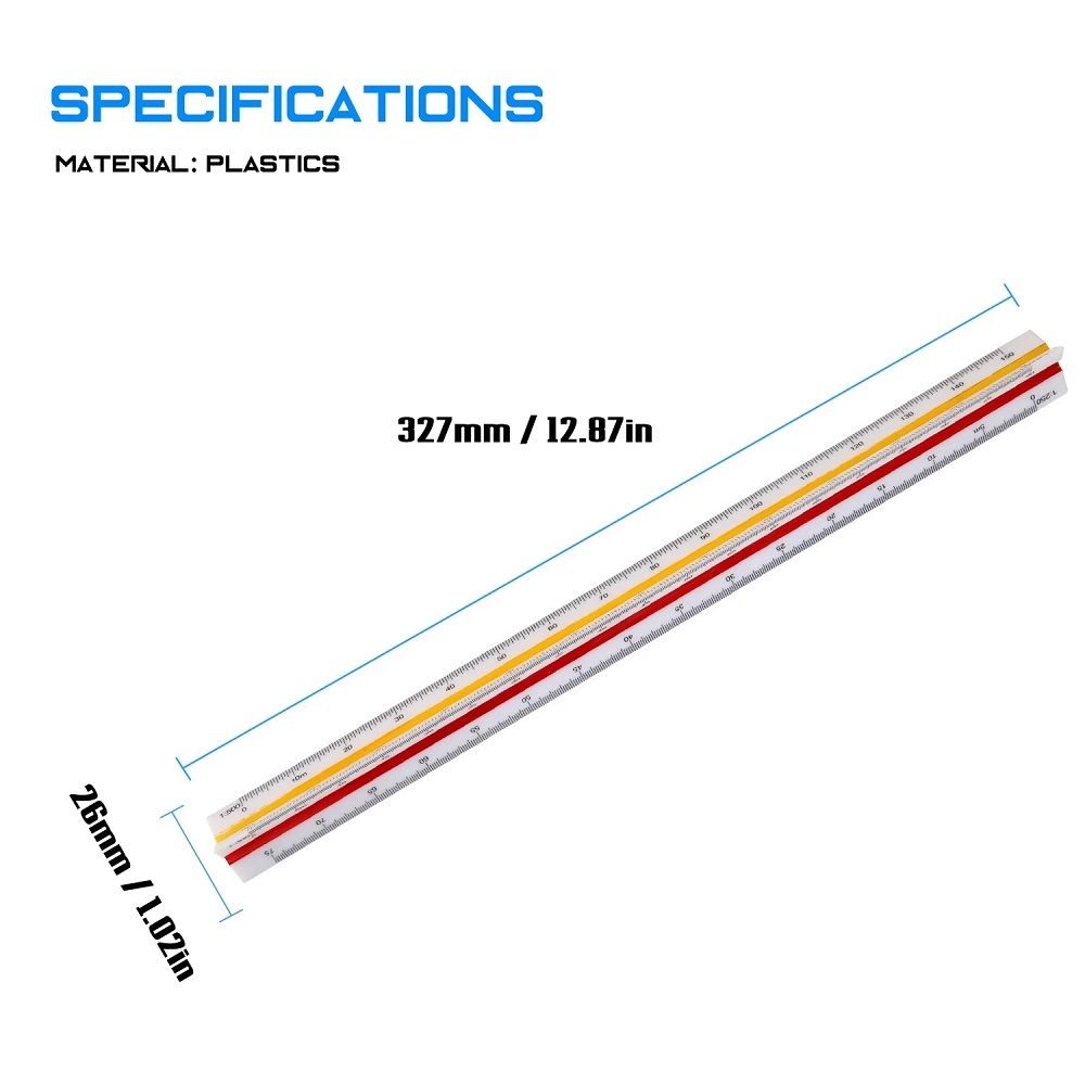 300mm-Professional-Architect-Three-edged-Ruler-3-Color-Coded-Grooves-Available-with-Protective-Cover-1757657