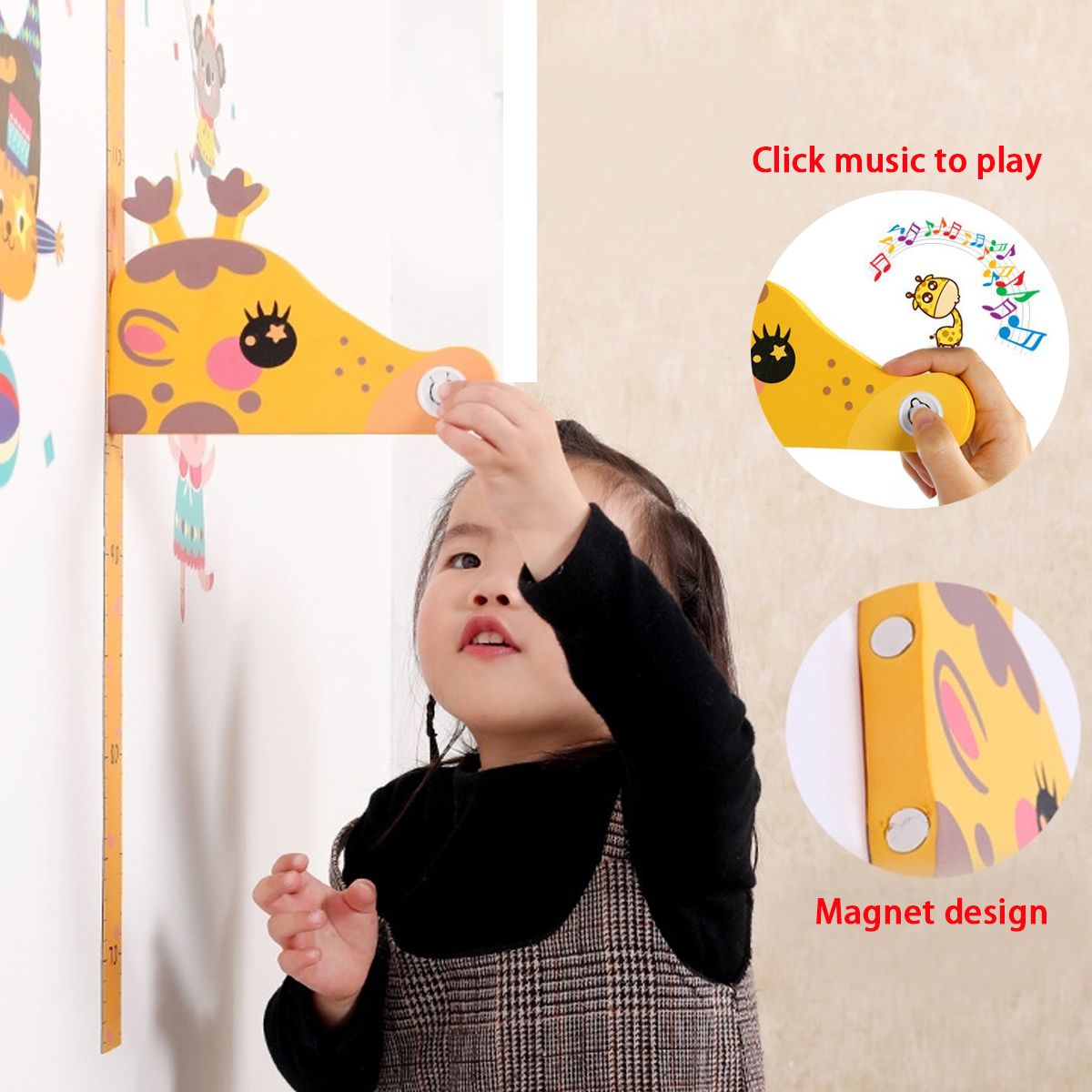 Height-Growth-Chart-Measure-Ruler-Wall-Sticker-Kids-Room-Decor-DIY-Giraffe-Elephant-1604686