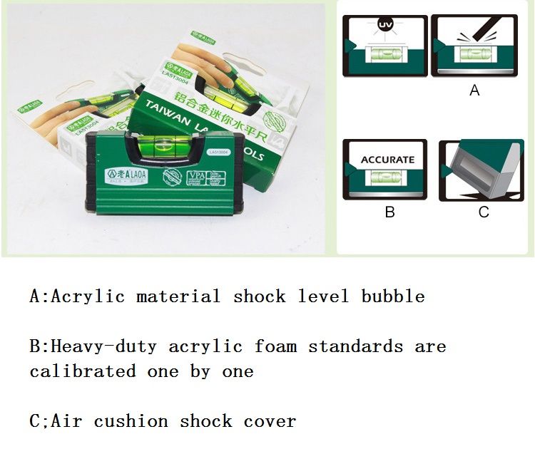 LAOA-LA513004-100MM-Mini-Portable-Aluminum-Alloy-Horizontal-Vertical-Laser-Leveler-Measuring-Tape-1708568