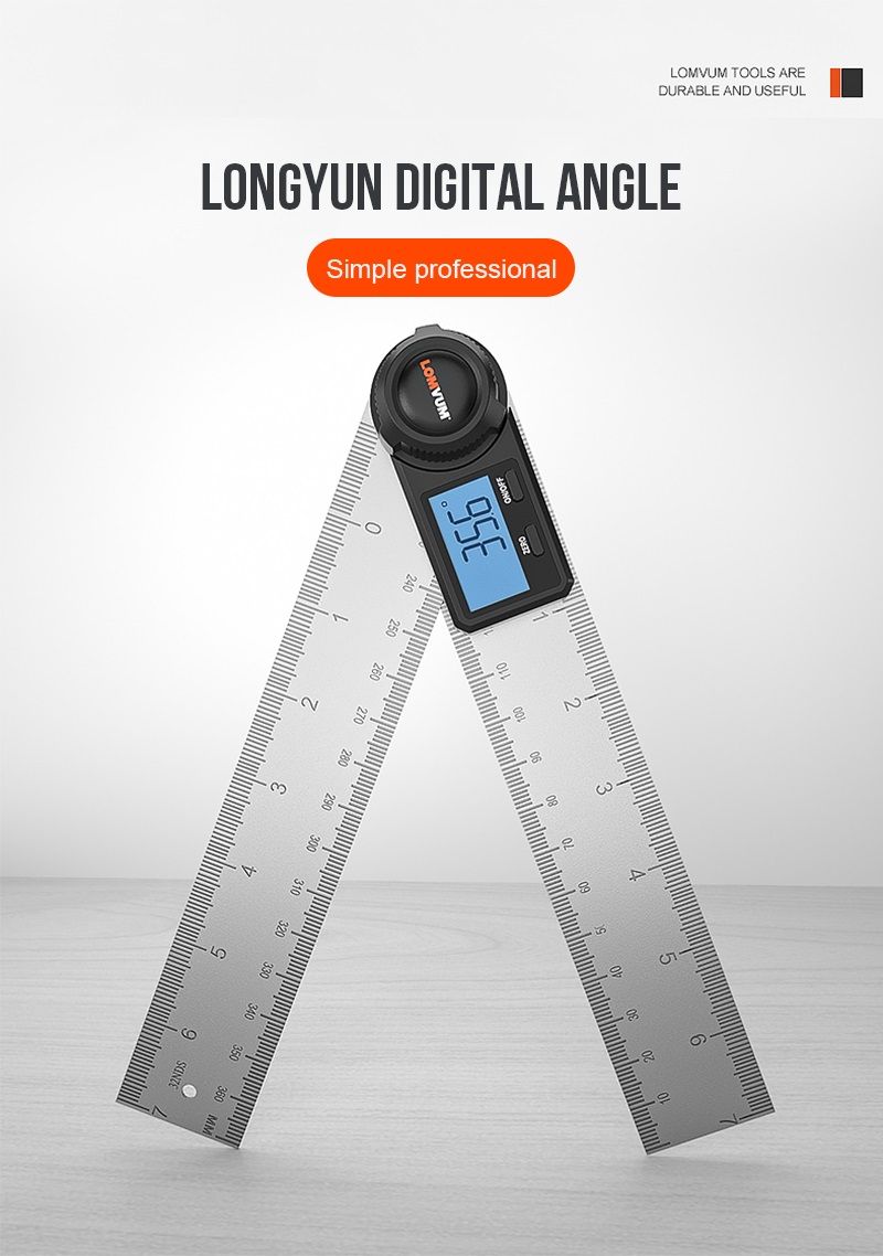 LOMVUM-Digital-Protractor-Angle-Ruler-400mm-360-Degree-Angle-Measuring-Metric-British-System-LCD-Gon-1708469